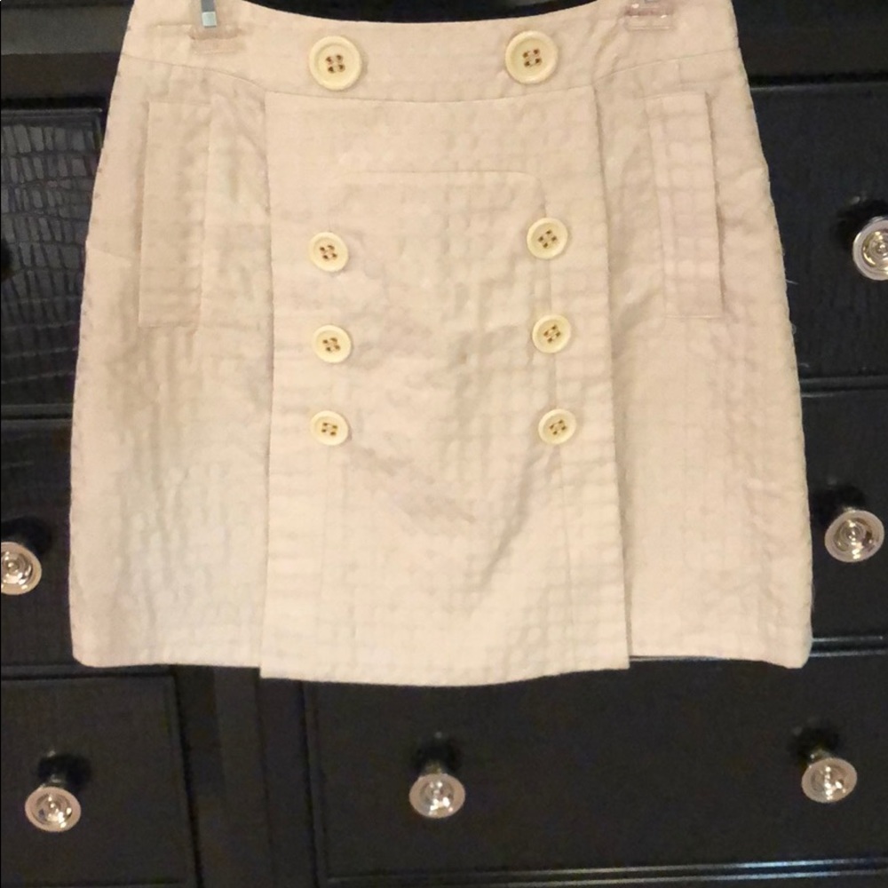 BCBG CREAM detailed mini skirt